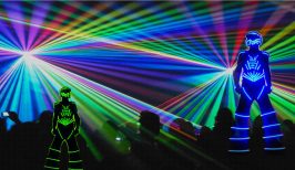 soirée fluo robot LED Laser