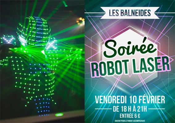 soiree robot led laser balneides fouesnant